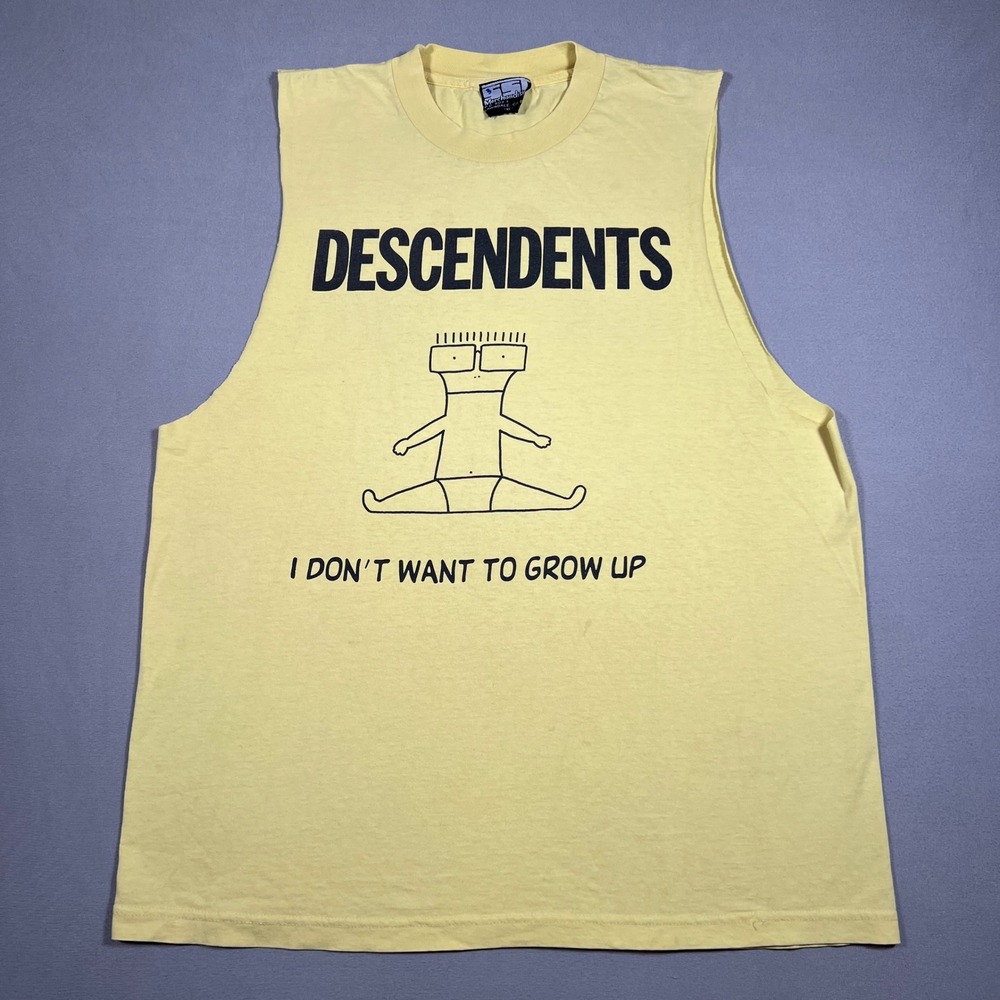 Descendents I Don't Want To Grow Up T Shirt XL Yellow SST Records Tag USA 80s